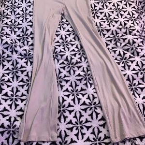 H&M tan flared- ish yoga pants size medium